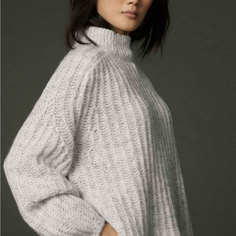 Pilcro Light Gray Turtleneck Sweater